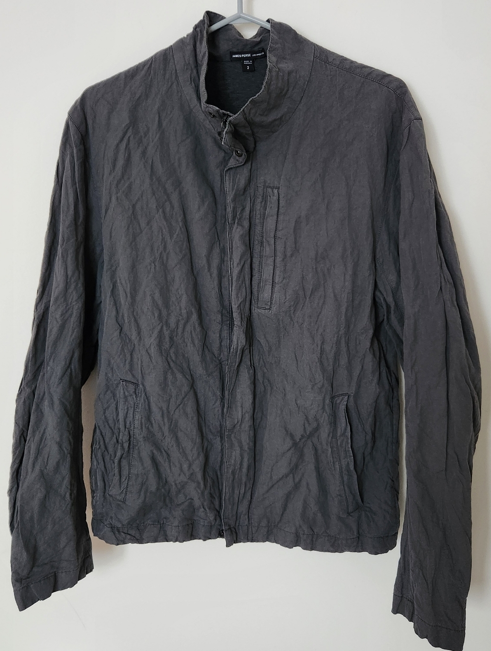 James Perse LA Textured Metallic Jacket Size 2 (M)